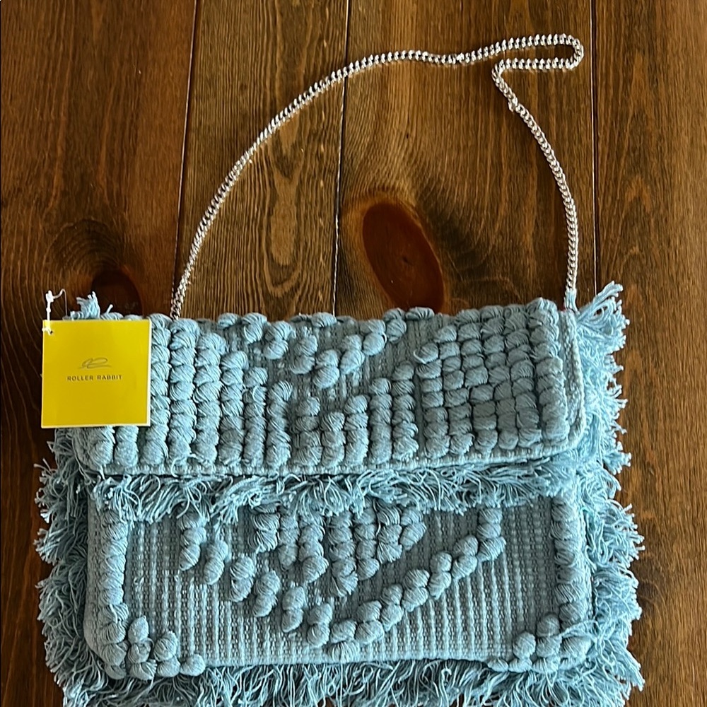 Blue Textured Women's Bag